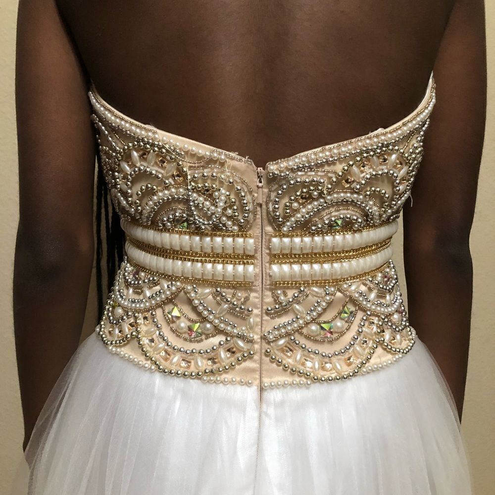 Madison James Strapless Prom Dress Size 2 - Picture 8 of 16